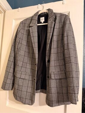 GAP Black and White Houndstooth Blazer